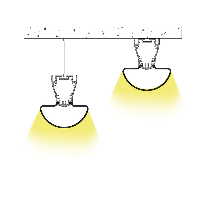 HL-A036-1 Aluminum Profile - Inner Width 9mm(0.35inch) - LED Strip Anodizing Extrusion Channel, For LED Strip Lights HL-A036-1 Aluminum Profile - Inner Width 9mm(0.35inch) - LED Strip Anodizing Extrusion Channel, For LED Strip Lights